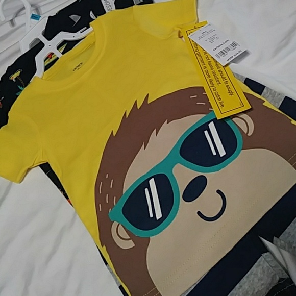 Carter's Baby Boy Monkey 4 Piece PJs NWT - Picture 2 of 4